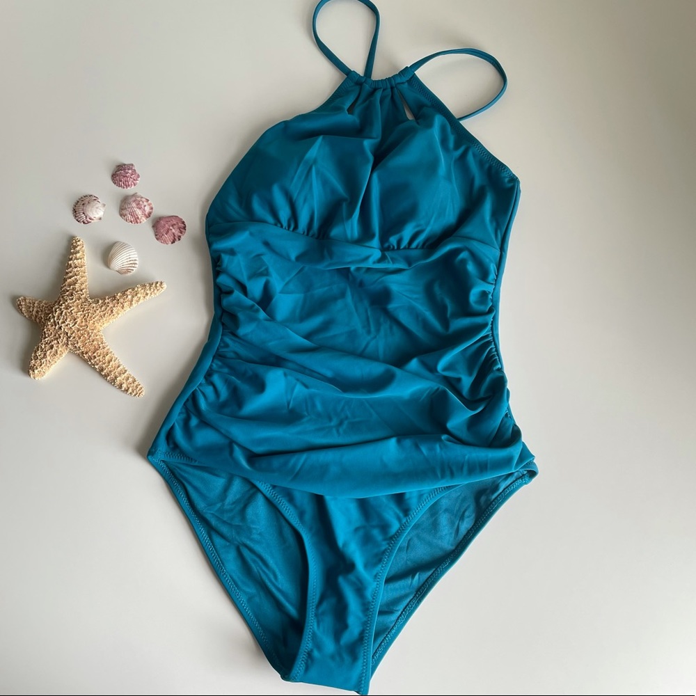 Teal Cupshe One Piece Swimsuit
